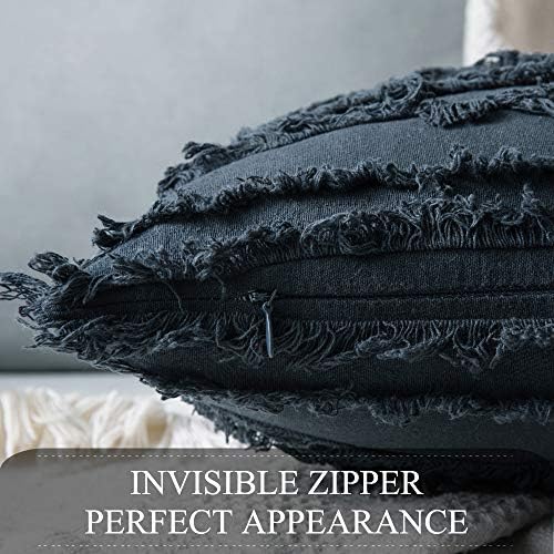 MIULEE Boho Linen Striped Lumbar Throw Pillow Covers 12x20 - Image 5
