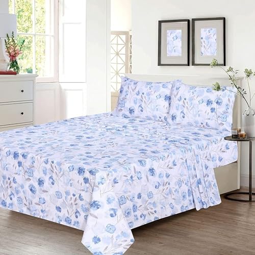RUVANTI 100% Cotton California King Sheets, Percale Sheet Set - Image 2
