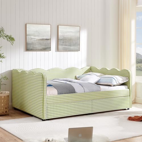 KEIKI Full Size Upholstery Gingham Daybed - Image 5