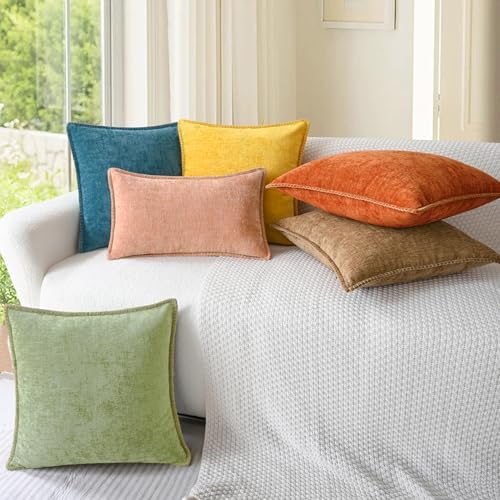 CaliTime Decorative Throw Pillow Covers 20 X 20 Inches Mustard Yellow - Image 4