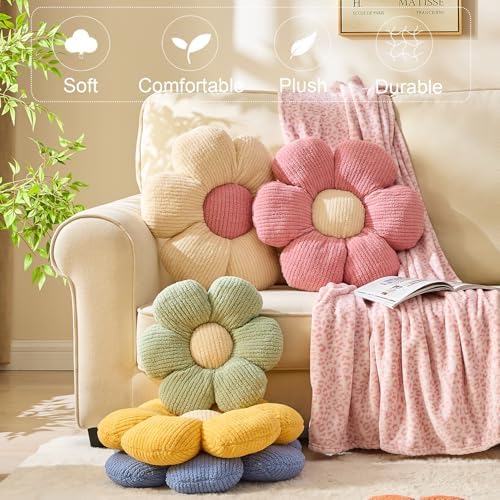 Flower Pillow, Daisy Throw Pillows, Flower Cushion - Image 5