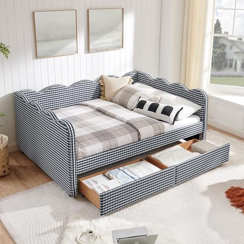 KEIKI Full Size Upholstery Gingham Daybed by KEIKI