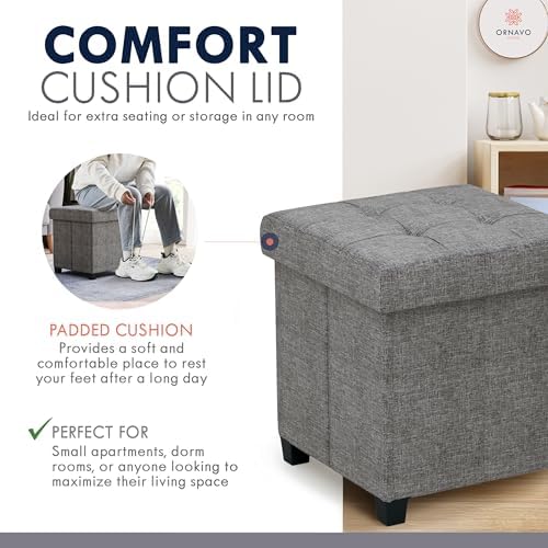 Ornavo Home Square Cube Storage Ottoman - Image 6