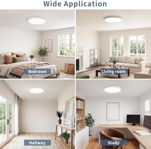11.4 Inch LED Flush Mount Ceiling Light, 24W Dimmable & 5CCT 3000K-6500K - Image 6