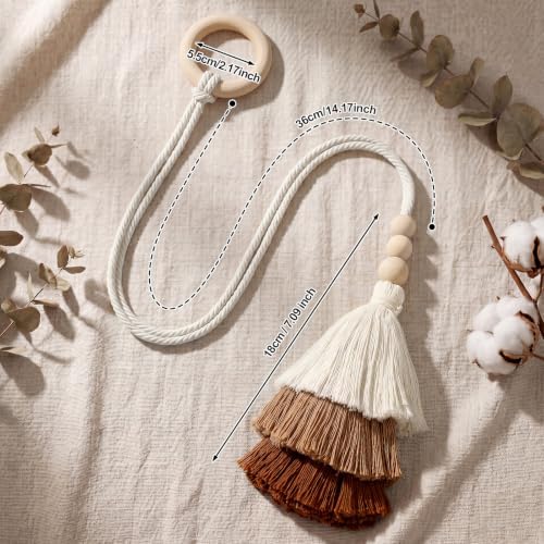 Novabright 4 Pcs Boho Curtain Tiebacks - Image 3