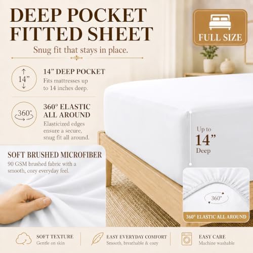 CozyLux Full Size Comforter Sets White - Image 5