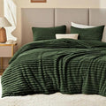 EXQ Home Fluffy Comforter Set King Size, 3 Pieces Bed Set, Olive Green by EXQHomeTexitleCoLtd