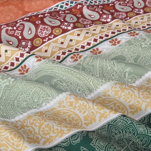 Cottolester Boho Comforter Set King Size, 8 Pieces Striped Bed in a Bag - Image 5