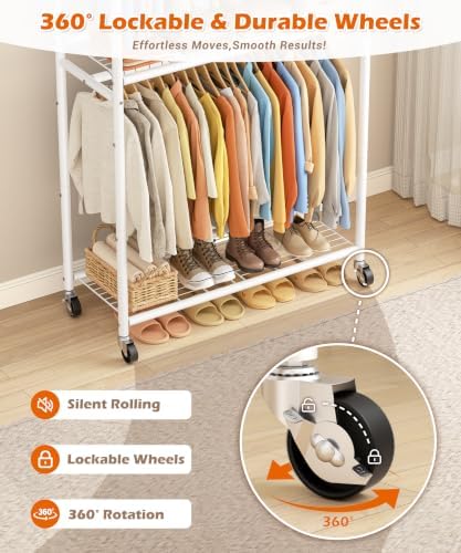 HOMIDEC Clothes Rack, 79.7" Double-Tier Clothing Rack - Image 6