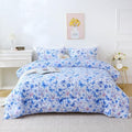 Mooreeke Floral King Size Comforter Sets, Violet Butterfly and Flower Patterned by mooreeke