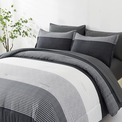 Anibedding Twin Comforter Set 5 Pieces Bed in a Bag, Soft Microfiber Bedding Set - Image 3