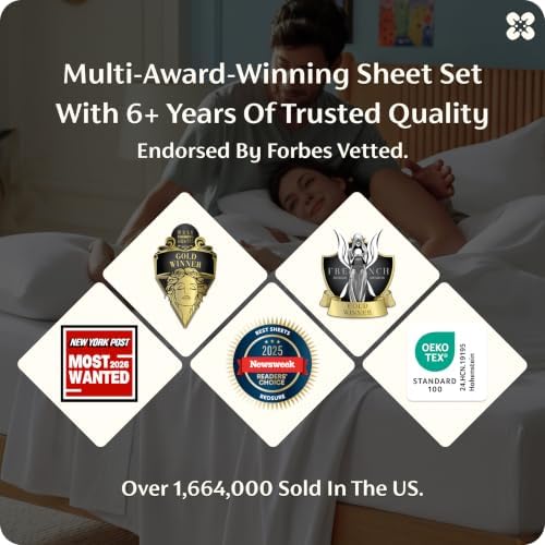 Bedsure PureWoven 100% Rayon Derived from Bamboo, Queen Sheets, 4 Pieces - Image 2