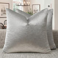 GIGIZAZA Silver Grey Velvet Throw Pillow Covers 24x24 Pack of 2 by GIGIZAZAFocusingonhomedecoration