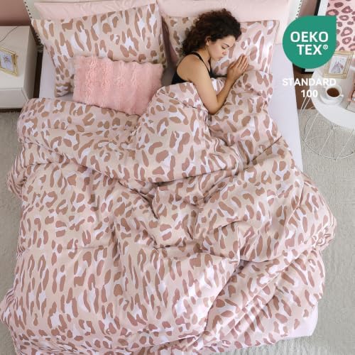 Cheetah Print Comforter Set King Size, Luxury Leopard Print Bedding - Image 3