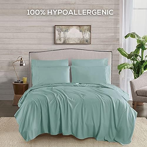 Mueller Luxury 6 PC Full Size Bed Sheets, Super Soft, Deep Pocket up to 16" - Image 5