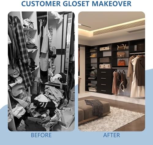 Medium Double Hanging Closet Unit, Modular Closet System, Wood Closet System - Image 6