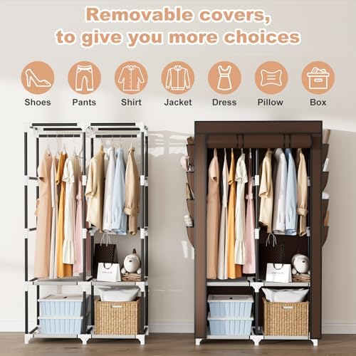 Portable Closet for Hanging Clothes, Portable Wardrobe Closet - Image 6