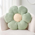 Flower Throw Pillow, Soft Sage Green 19.6" Shaped Floor Pillow by Kcvvcr