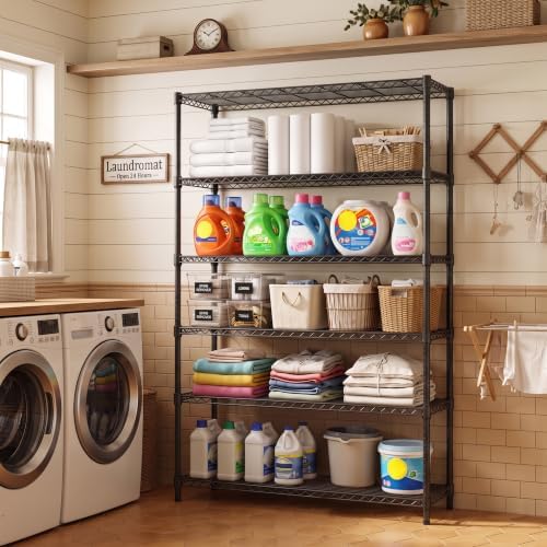 6-Tier Garage Shelving Unit, Heavy Duty Metal Storage Rack - Image 2