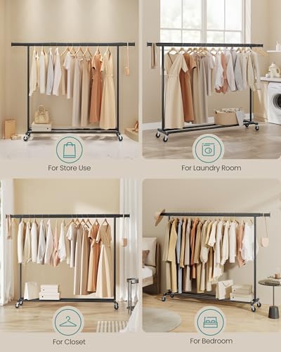 SONGMICS Clothes Rack with Wheels, Heavy-Duty, 330 lb Load Capacity - Image 7