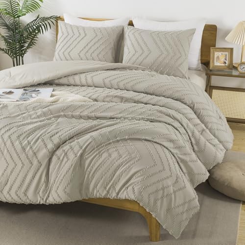 Andency Oatmeal Oversized Super King Comforter Set 120x120 Extra Large - Image 2