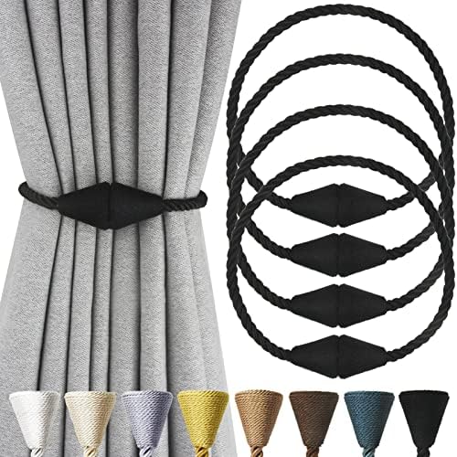 Magnetic Curtain Tiebacks Rope Decorative Holdbacks by CurtianTiebacks