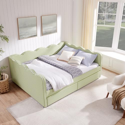 KEIKI Queen Gingham Upholstered Daybed - Image 5