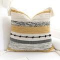 BlissBlush Yellow Mustard Decorative Throw Pillow Cover 18x18 Square Boho by BlissBlush