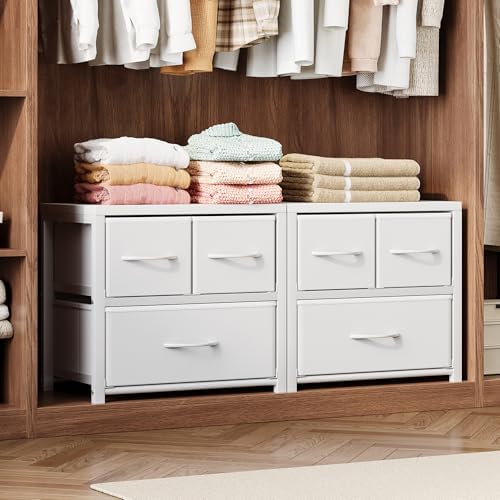Homeiju Stackable 3-Drawer Fabric Dresser by Homeiju