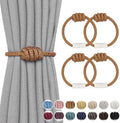 NICEEC 4 Pack Mini Magnetic Curtain Tiebacks Modern Simple Style Drape Tie by NICEEC