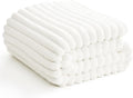 HIMEET Off White Ribbed King Size Blanket by Unknown
