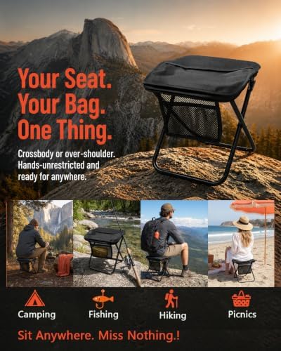 12 Inch Portable Folding Stool - Image 5
