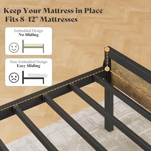 AMERLIFE King Size Platform Bed Frame - Image 5