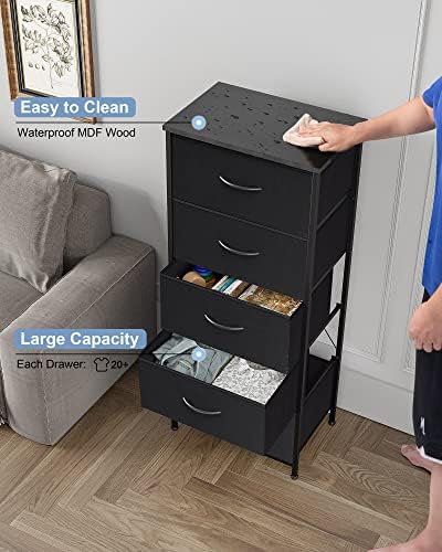 Tall Dresser Vertical Fabric Storage Tower Organizer, 5 Drawers - Image 6