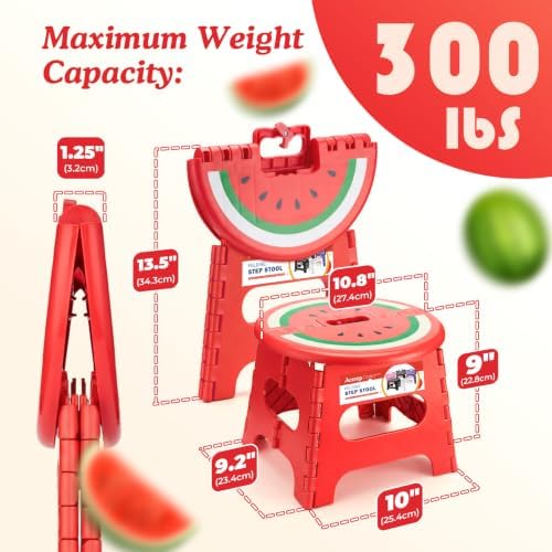 9 Inch Folding Step Stool for Kids, Sturdy Collapsible Step Stool Foldable Up - Image 5