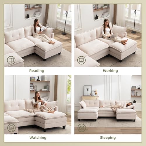 111.8" Modular Sectional Sofa, 3-Seat Sofa - Image 4