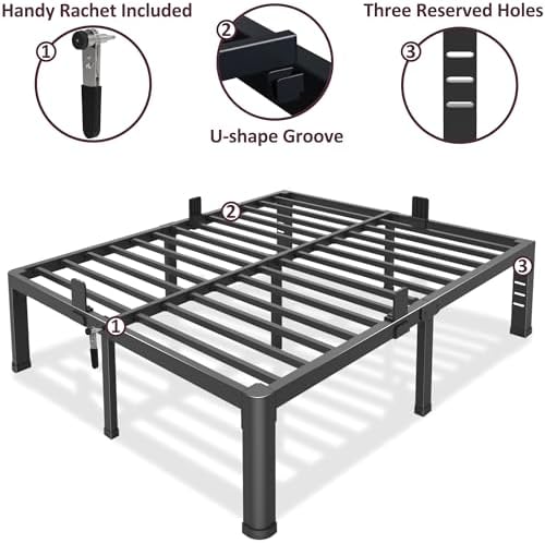 Bilily 18 inch Queen Bed Frame Metal Platform - Image 4