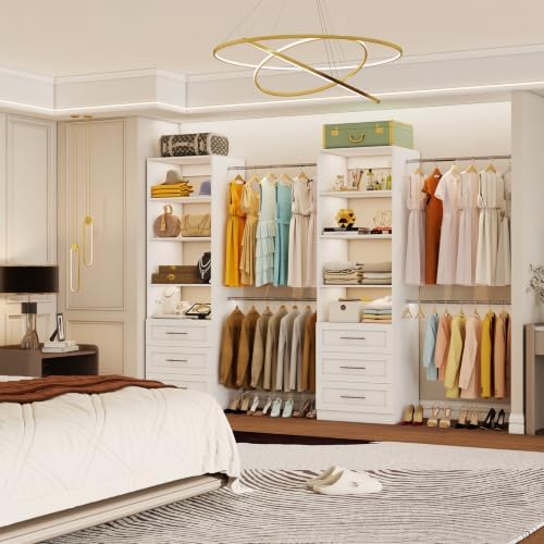 Closet System with 3 Drawers, 2FT-9FT Customizable Closet Organizer System with - Image 7
