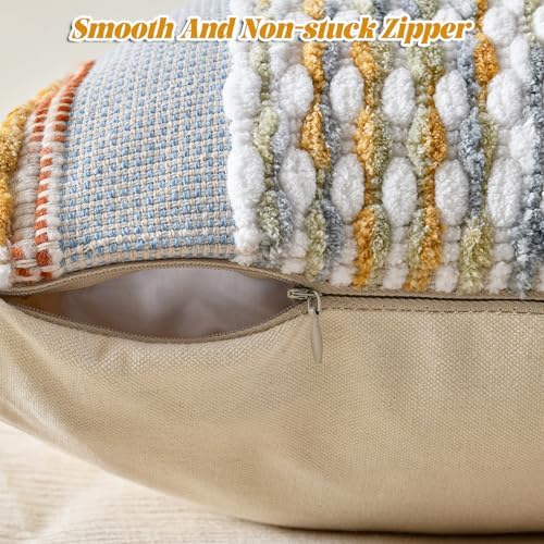 AmHoo Chenille Striped Textured Boho Throw Pillow Covers Aesthetic - Image 3