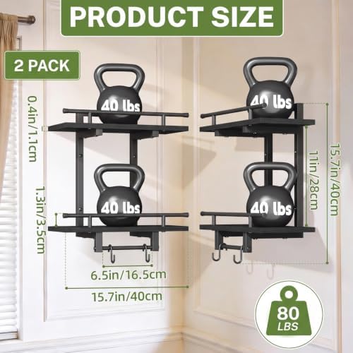 iDavosic.ly Wall Plant Holder Set of 2, 2 Tier Indoor Display Shelf - Image 2