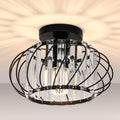 Black Crystal Ceiling Light Fixture by FRIDEKOHOME