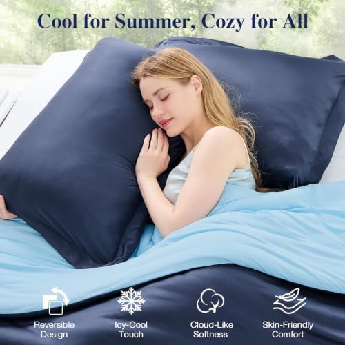 MUXHOMO Cooling Comforter King Size, 3-Piece Reversible Bed Set - Image 2