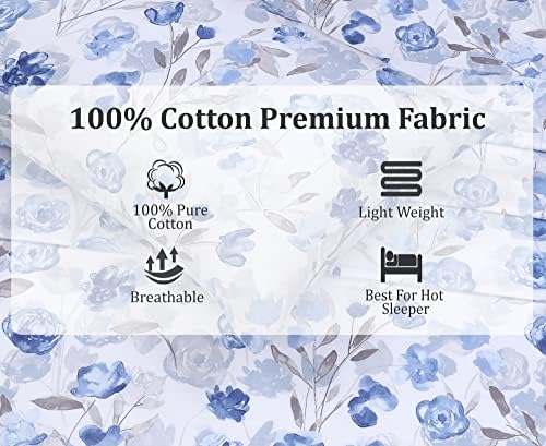 RUVANTI 100% Cotton Full Sheets, Percale Bedding Full Size Set - Image 4