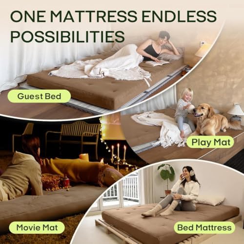 ZonLi Japanese Floor Futon Mattress 100% Cotton Washable Cover Foldable - Image 5