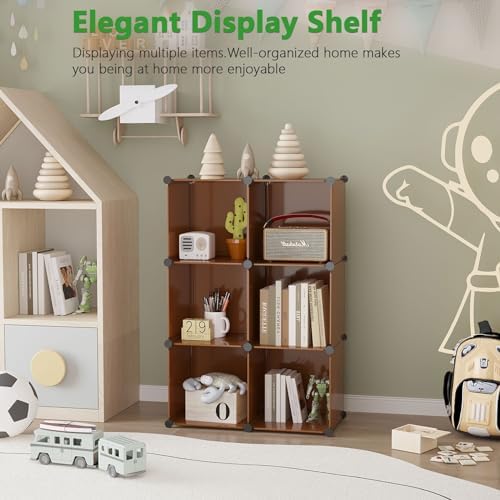 C&AHOME 6-Cube Storage Organizer Cube Shelf Closet Storage Bookcase - Image 3