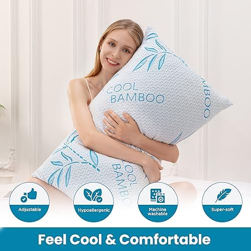 ComfySleep Queen Size 2 Pack Rayon Made from Bamboo Pillows - Image 2