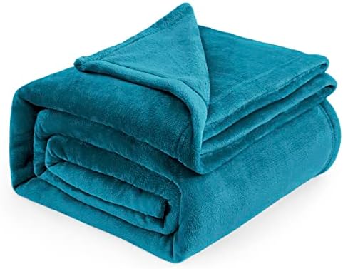 Bedsure GentleSoft Fleece Blankets Queen Size Teal by BEDSURE
