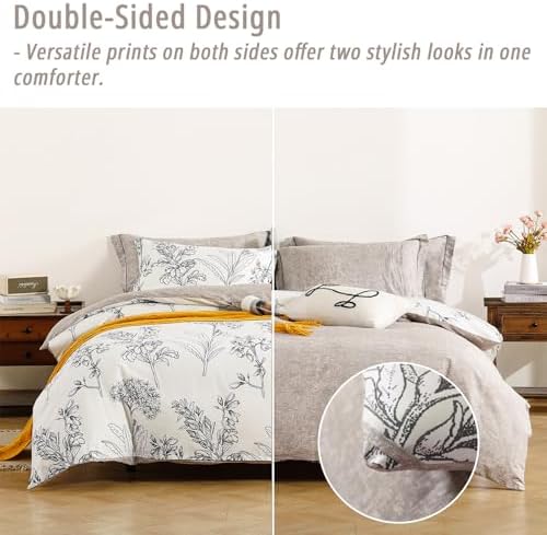 Floral Cotton Comforter Queen Size 3Pcs - Image 4
