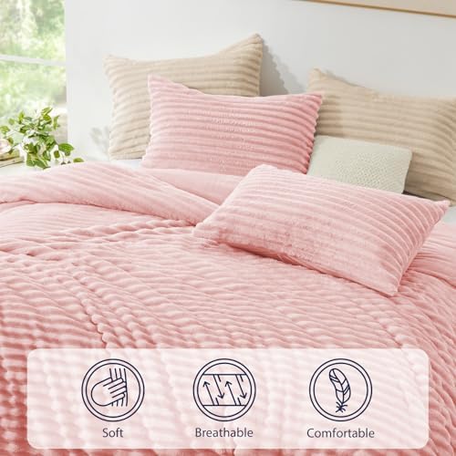 EXQ Home Fluffy Comforter Set Full Size, 3 Pieces Bed Set - Image 5