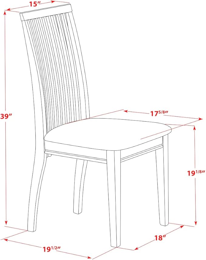 East West Furniture HBIP3-MAH-C 3 Piece Dining Room Furniture Set Contains a Round Kitchen Table with Pedestal and 2 Linen Fabric Upholstered Dining Chairs, 42x42 Inch, Mahogany
